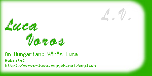 luca voros business card